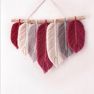 Wall hanging made with macrame thread